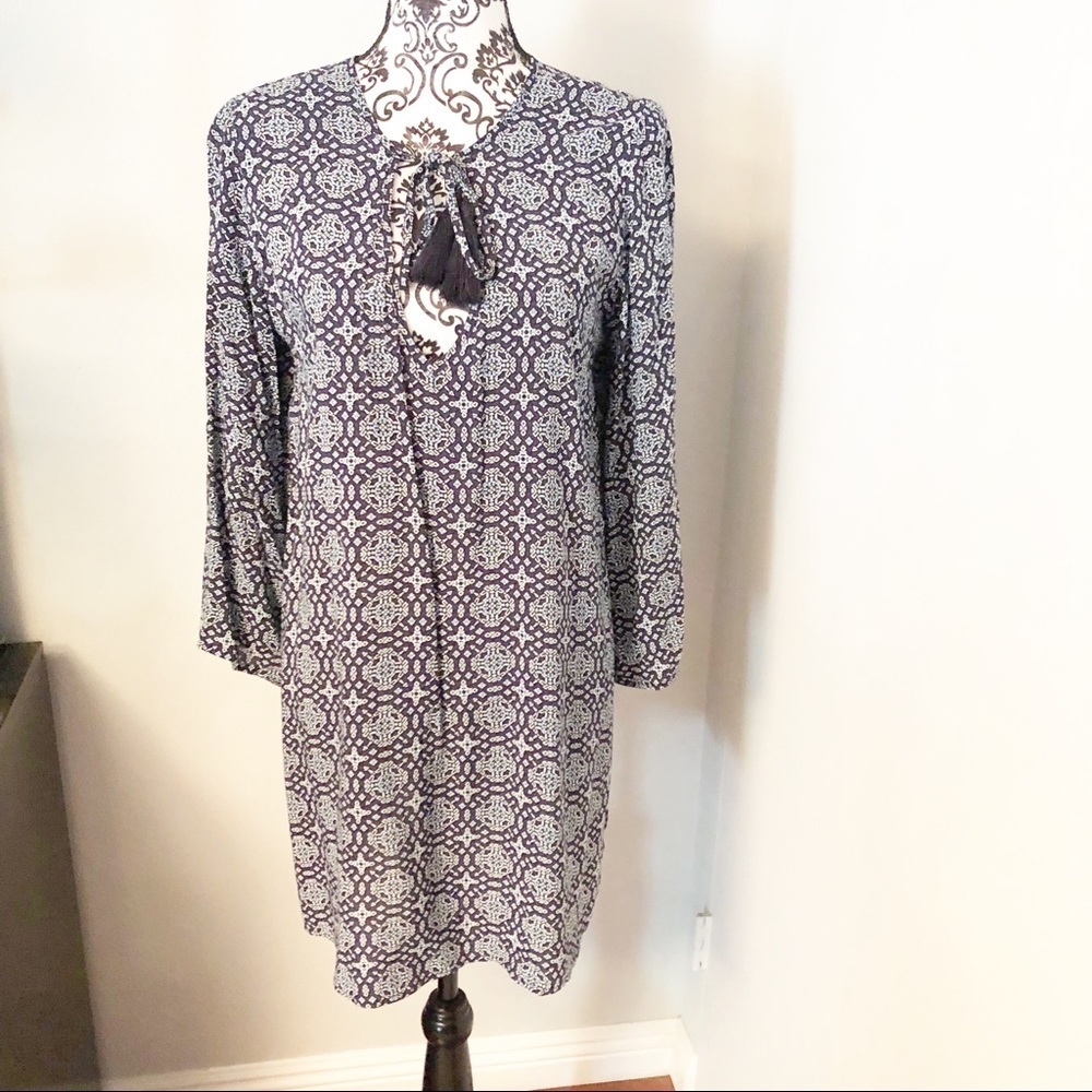 Olivaceous Tunic Print Dress